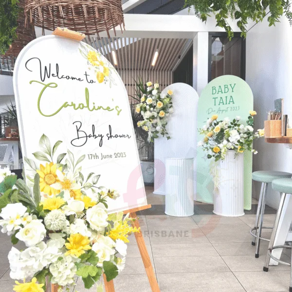 Baby Taia Backdrop With Welcome Sign
