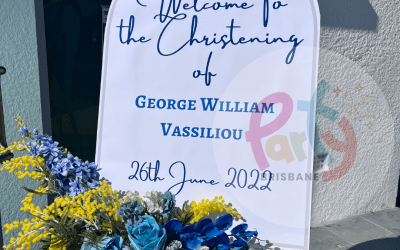 A1 Size Welcome Sign & Flowers With Easel