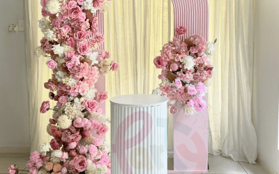 Floral Ripple Hollow Arch Backdrop