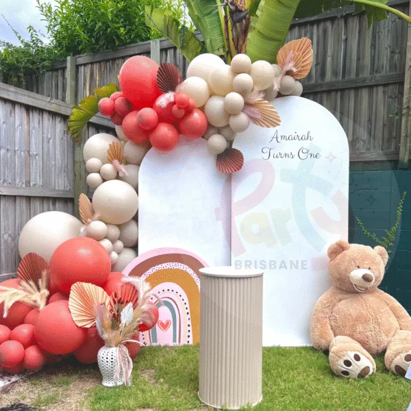 Boho & Teddy Double Arch Backdrop