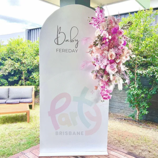 Baby Fereday Arch And Floral Backdrop