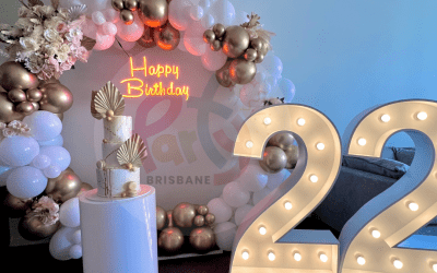 Balloon Hoop Light up Number Backdrop