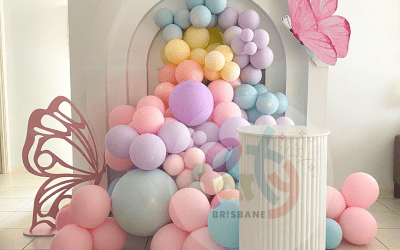 Step Arch Butterfly Backdrop