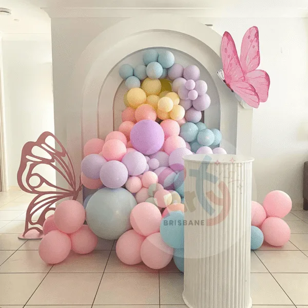 Step Arch Butterfly Backdrop
