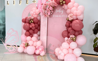 Maya Pink Butterfly Backdrop