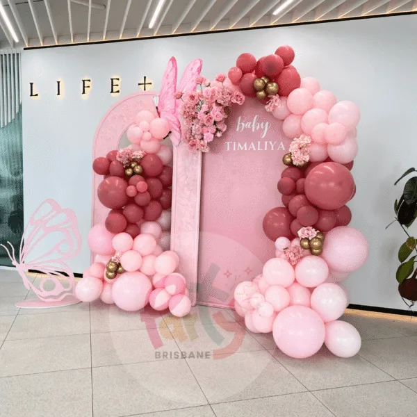 Maya Pink Butterfly Backdrop