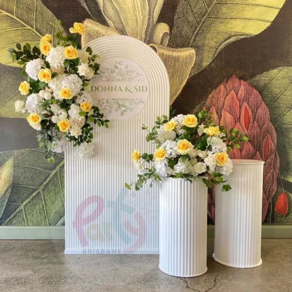 Ripple Arch and Floral Backdrop