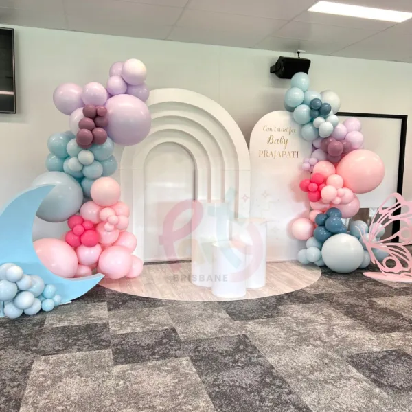 Step Arch Double Garland Backdrop