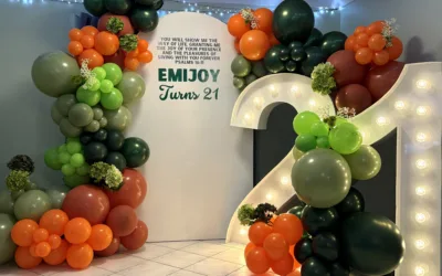 Arch & Light Up Number Backdrop