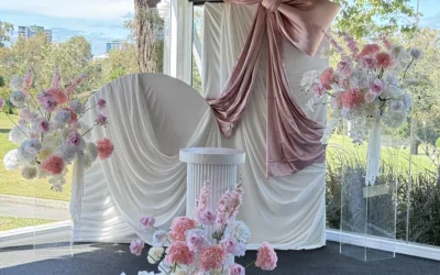 Bow Theme Drape Backdrop