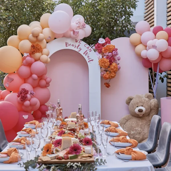 3D Arch Teddy Bear Backdrop