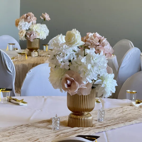 Regal Gold Floral Table Centrepiece
