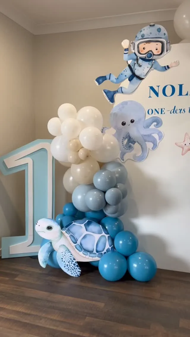 Here’s how we brought the sea 🌊 to shore 🏖️ for Nolan’s first birthday! 

#onederthesea #firstbirthdaydecor #brisbane #boysbirthdayparty #birthdaydecorideas #goldcoast #kidsbirthdaypartyideas
